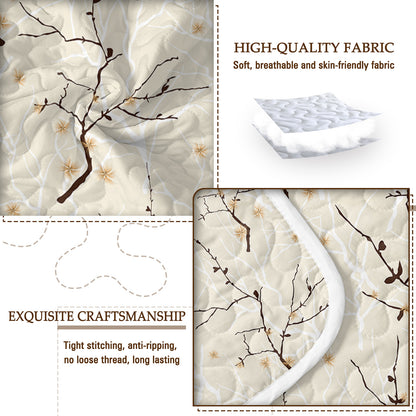 Arboreal Calm Tree Branch 3-Piece Quilt Set – Nature-Inspired Bedding