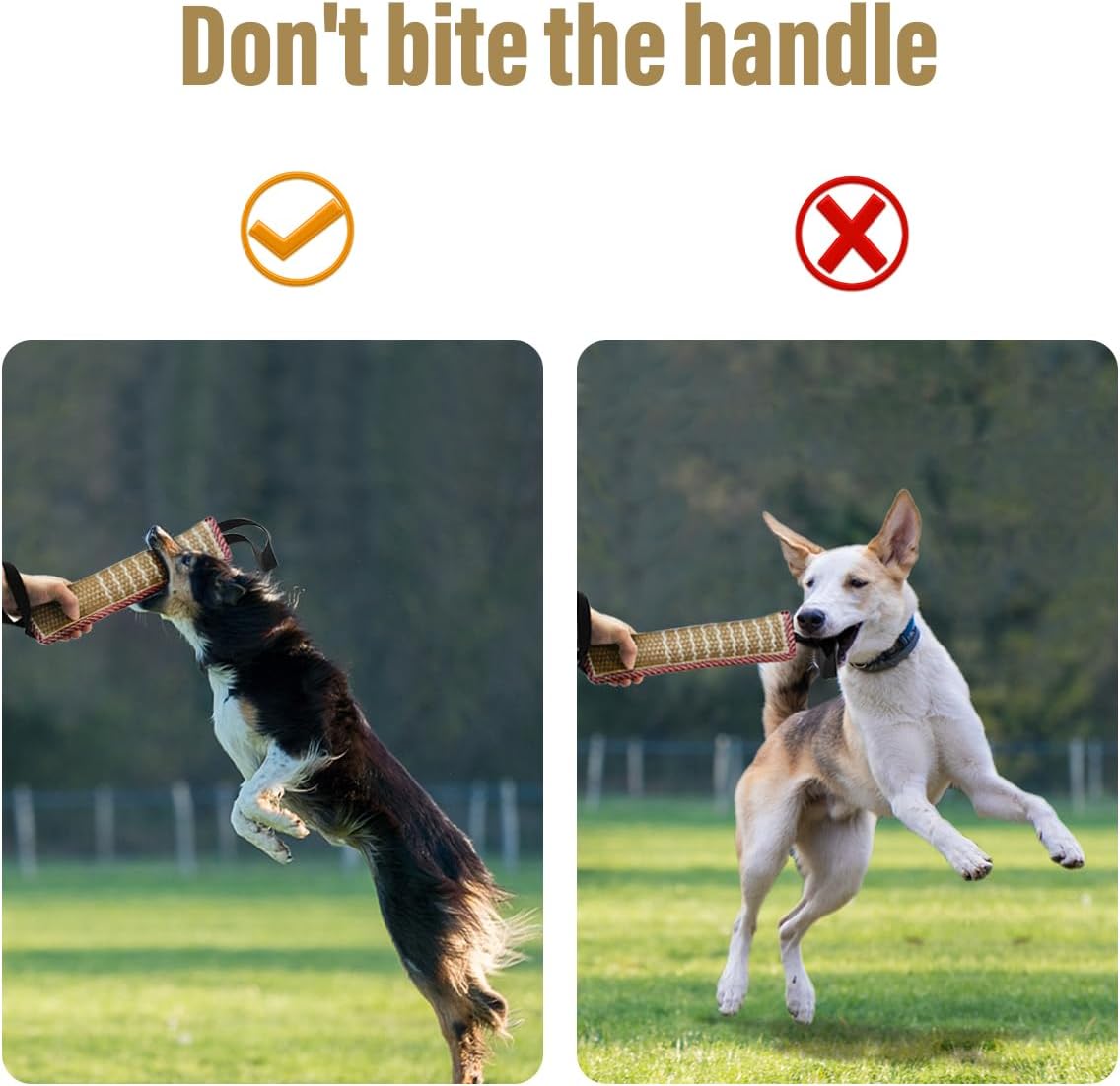 Durable Jute Dog Training Tug Toy with Dual Handles