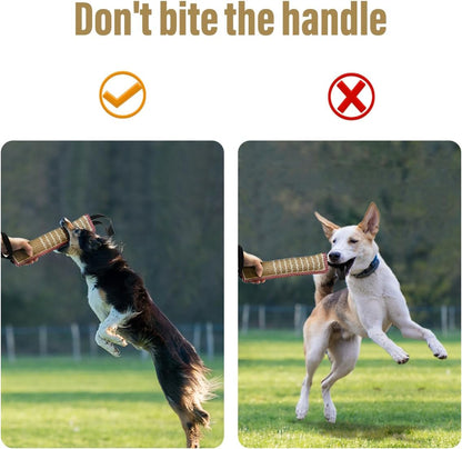 Durable Jute Dog Training Tug Toy with Dual Handles