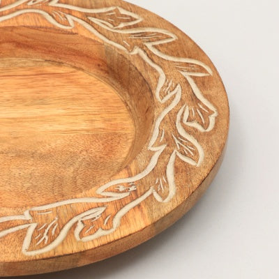 Artisan Handcrafted 13-Inch Wooden Charger Plate