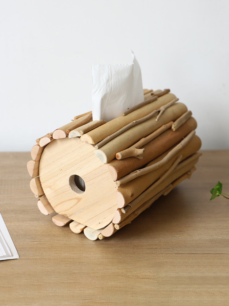 Artisan Wooden Tabletop Paper Roll Holder