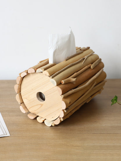 Artisan Wooden Tabletop Paper Roll Holder