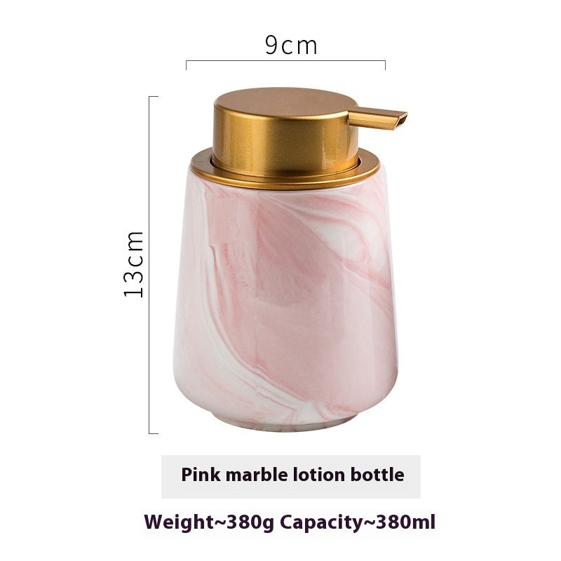 Marble Ceramic Foaming Soap Dispenser – Refillable Bathroom & Kitchen Pump