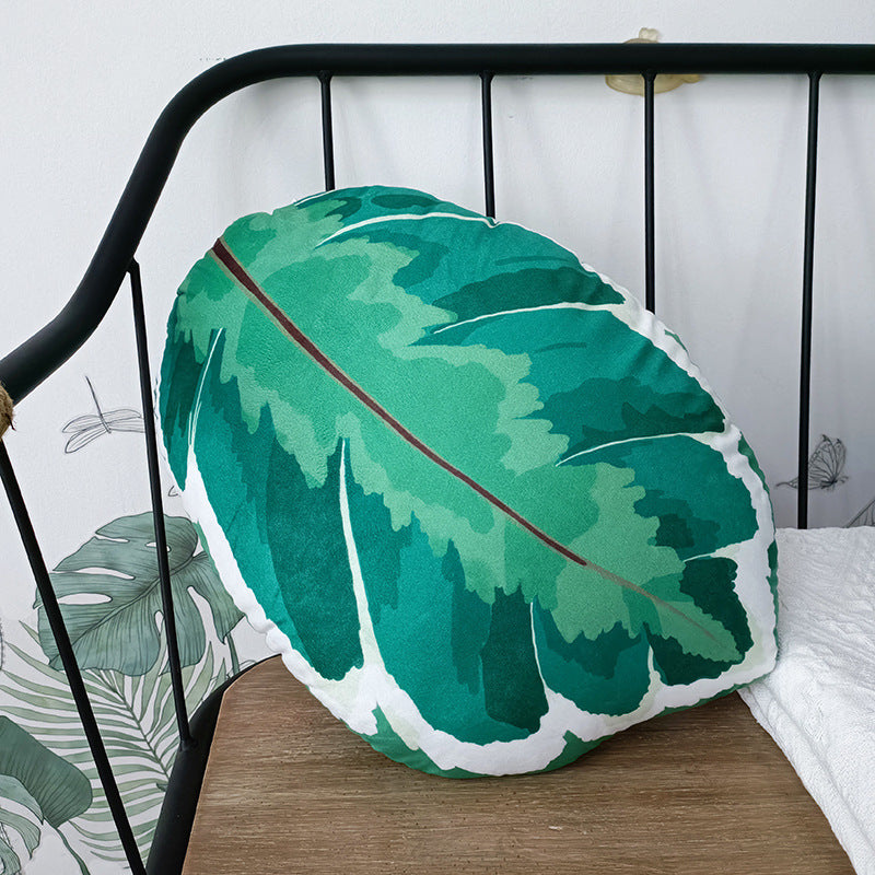 Tropical Leaf Shaped Cushion